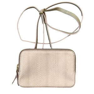 A.L.C. Tan Leather Snakeskin Print Small Crossbody Clutch Purse Bag NWOT